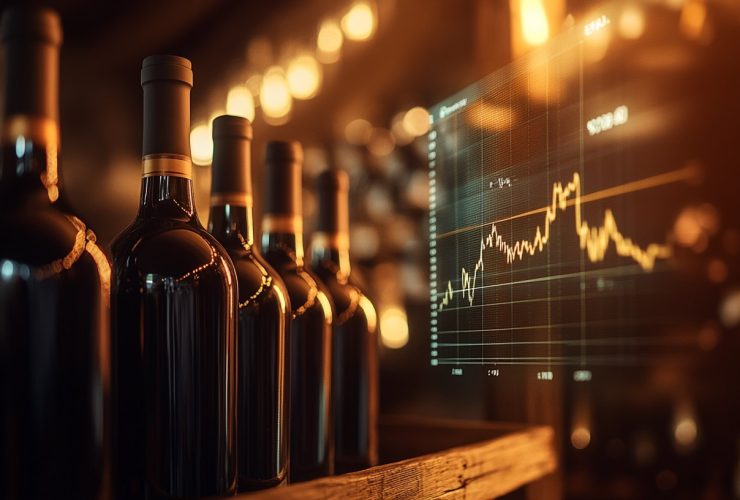 Cave à vin avec des bouteilles